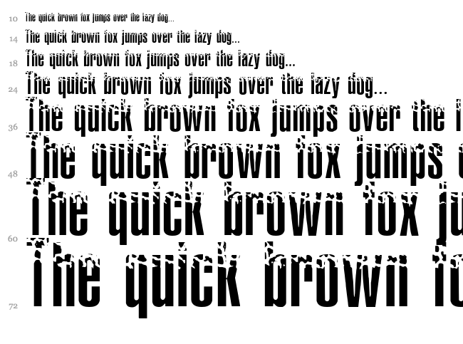 Burnt Paper font waterfall